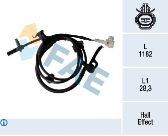 Capteur, vitesse de roue FAE 78464