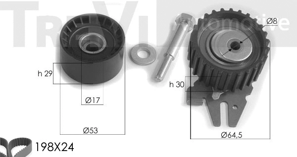 Kit de courroie crantée TREVI AUTOMOTIVE KD1252