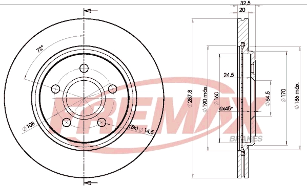 Disque de frein FREMAX BD-4089