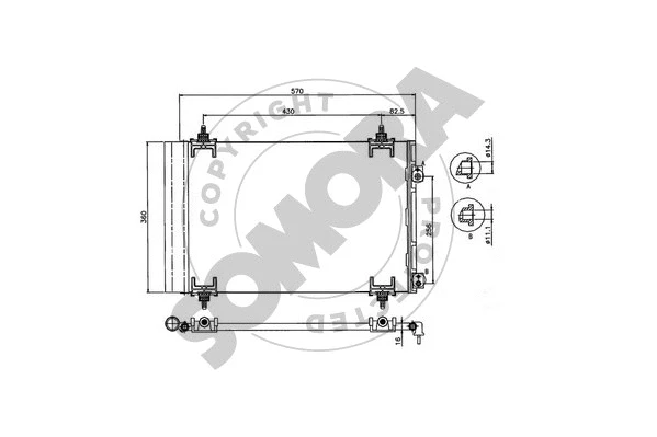 Condenseur, climatisation SOMORA 220760D