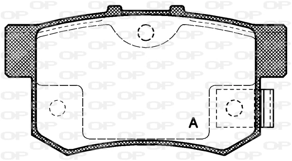Kit de plaquettes de frein, frein à disque OPEN PARTS BPA0325.02