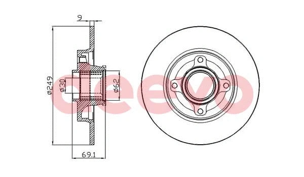 Disque de frein DEEVO BD22700