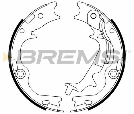 Jeu de mâchoires de frein, frein de stationnement BREMSI GF0807