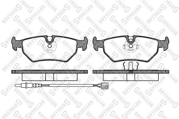 Kit de plaquettes de frein, frein à disque STELLOX 276 032B-SX