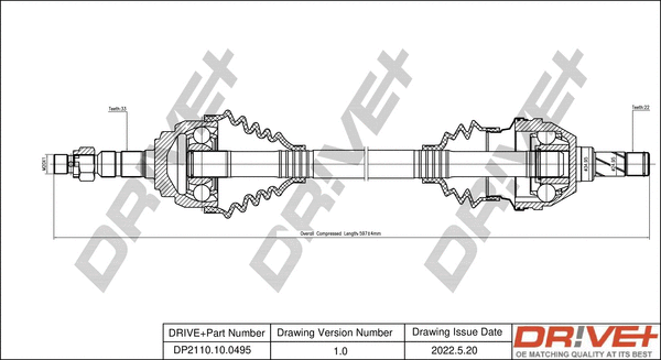 Arbre de transmission Dr!ve+ DP2110.10.0495