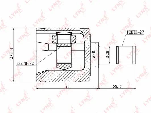 Jeu de joints, arbre de transmission LYNXAUTO CI-3400