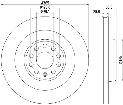 Disque de frein MINTEX MDC3029C