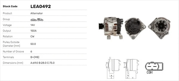 Alternateur LUSA LEA0492