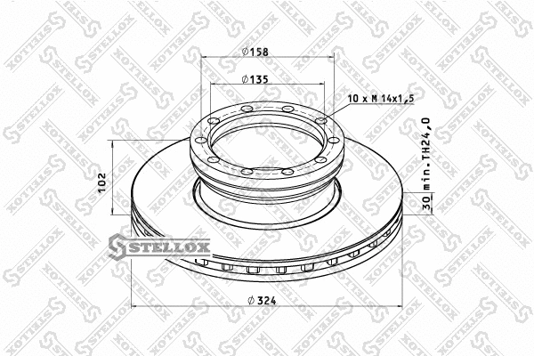 Disque de frein STELLOX 85-00709-SX