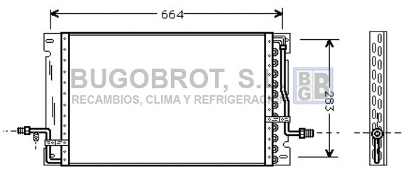 Condenseur, climatisation BUGOBROT 62-VO5076
