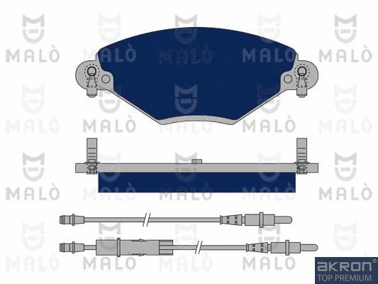 Kit de plaquettes de frein, frein à disque AKRON-MALÒ 1050032