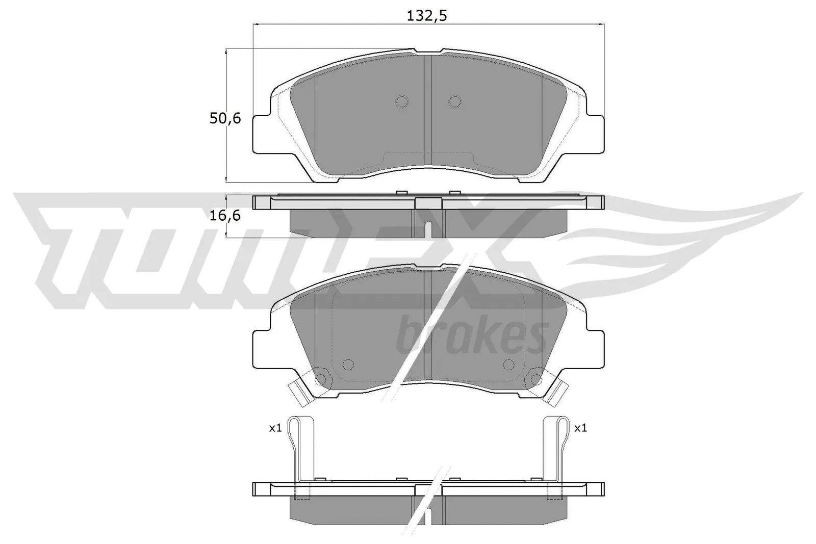 Kit de plaquettes de frein, frein à disque TOMEX Brakes TX 18-29
