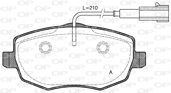 Kit de plaquettes de frein, frein à disque OPEN PARTS BPA1099.01