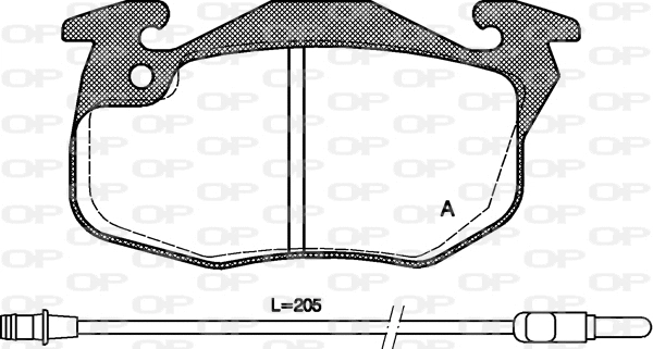 Kit de plaquettes de frein, frein à disque OPEN PARTS BPA0192.22