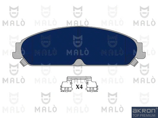 Kit de plaquettes de frein, frein à disque AKRON-MALÒ 1051077