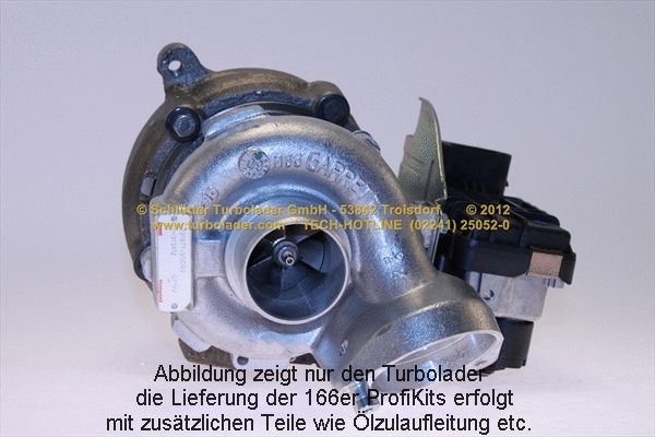 Turbocompresseur, suralimentation SCHLÜTTER TURBOLADER 166-04041