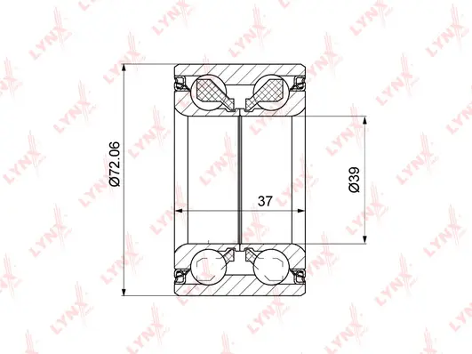 Kit de roulements de roue LYNXAUTO WB-1364