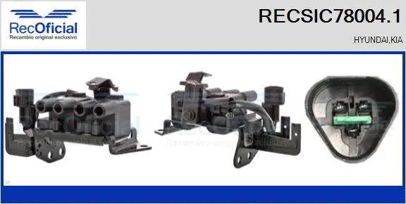 Bobine d'allumage RECOFICIAL RECSIC78004.1