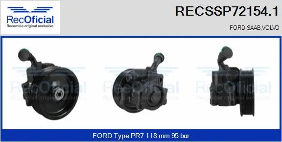 Pompe hydraulique, direction RECOFICIAL RECSSP72154.1