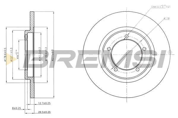Disque de frein BREMSI CD6419S