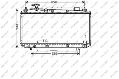 Radiateur, refroidissement du moteur PRASCO TY283R007