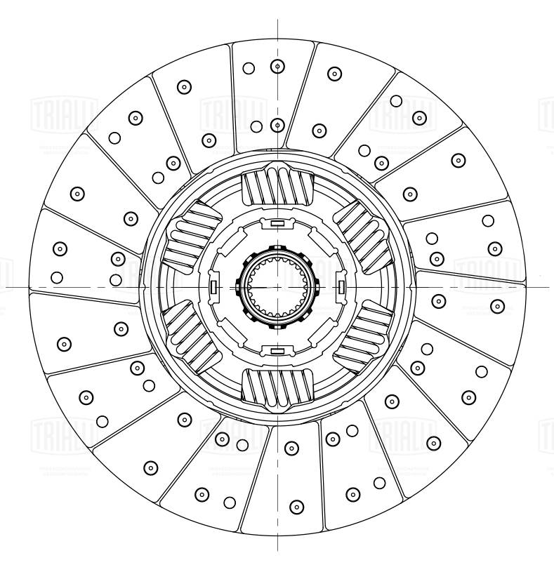 Plateau de débrayage, embrayage TRIALLI FD 406