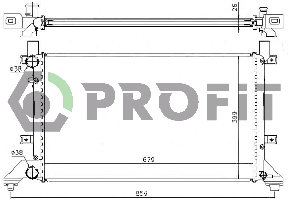 Radiateur, refroidissement du moteur PROFIT PR 9567A8
