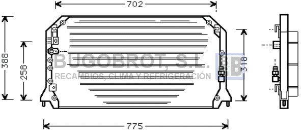Condenseur, climatisation BUGOBROT 62-TO5254