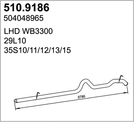 Tuyau d'échappement ASSO 510.9186