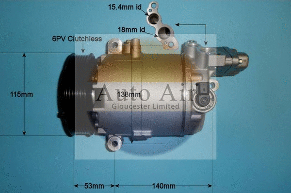 Compresseur, climatisation AUTO AIR GLOUCESTER 14-0036P