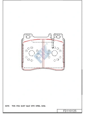 Kit de plaquettes de frein, frein à disque FBK FD11012S