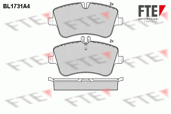 Kit de plaquettes de frein, frein à disque FTE 9010319