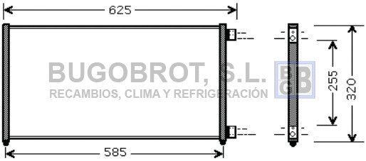 Condenseur, climatisation BUGOBROT 62-FT5256