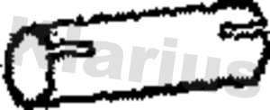 Entretoise, échappement KLARIUS VW148T