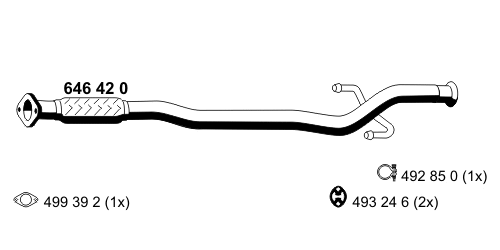 Tuyau d'échappement ERNST 646420