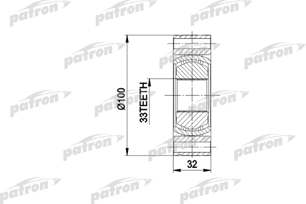 Jeu de joints, arbre de transmission PATRON PCV3001
