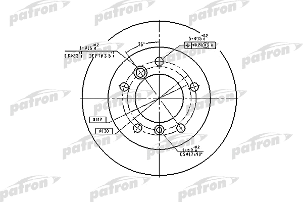 Disque de frein PATRON PBD4088