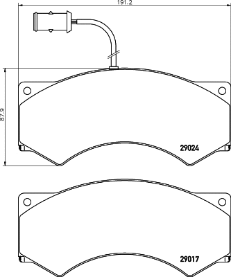 Kit de plaquettes de frein, frein à disque DON CVP027
