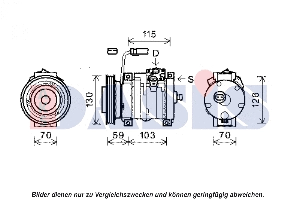 Compresseur, climatisation AKS DASIS 851916N