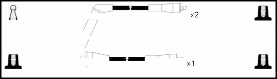 Kit de câbles d'allumage LEMARK HOES986