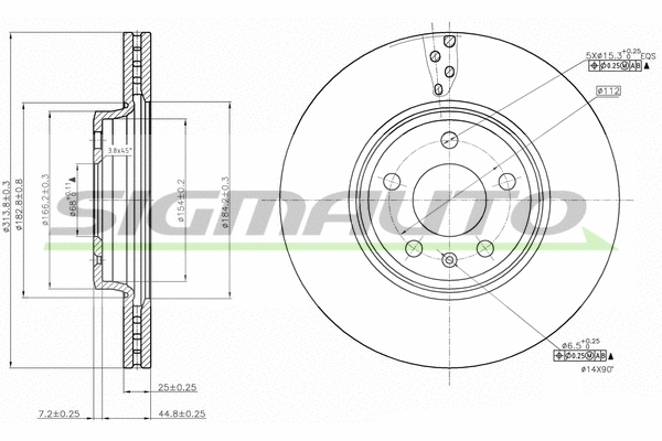 Disque de frein SIGMAUTO DBB663V