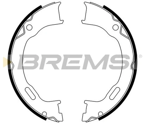 Jeu de mâchoires de frein, frein de stationnement BREMSI GF4745