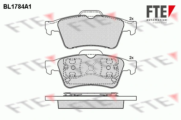Kit de plaquettes de frein, frein à disque FTE 9010354
