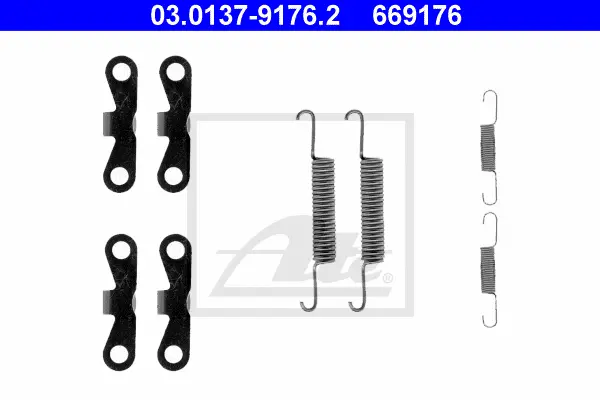 Kit d'accessoires, mâchoires de frein de stationnement ATE-APAC 03.0137-9176.2