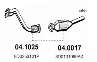 Tuyau d'échappement ASSO 04.1025