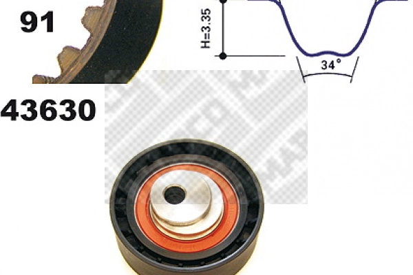 Kit de courroie crantée MAPCO 23636