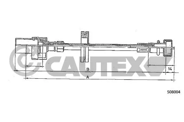 Câble flexible de commande de compteur CAUTEX 761348