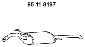 Silencieux arrière EBERSPÄCHER 95 11 8197