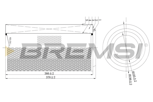 Filtre à air BREMSI FA2210