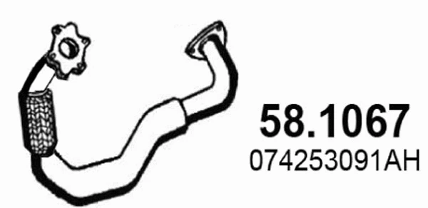 Tuyau d'échappement ASSO 58.1067
